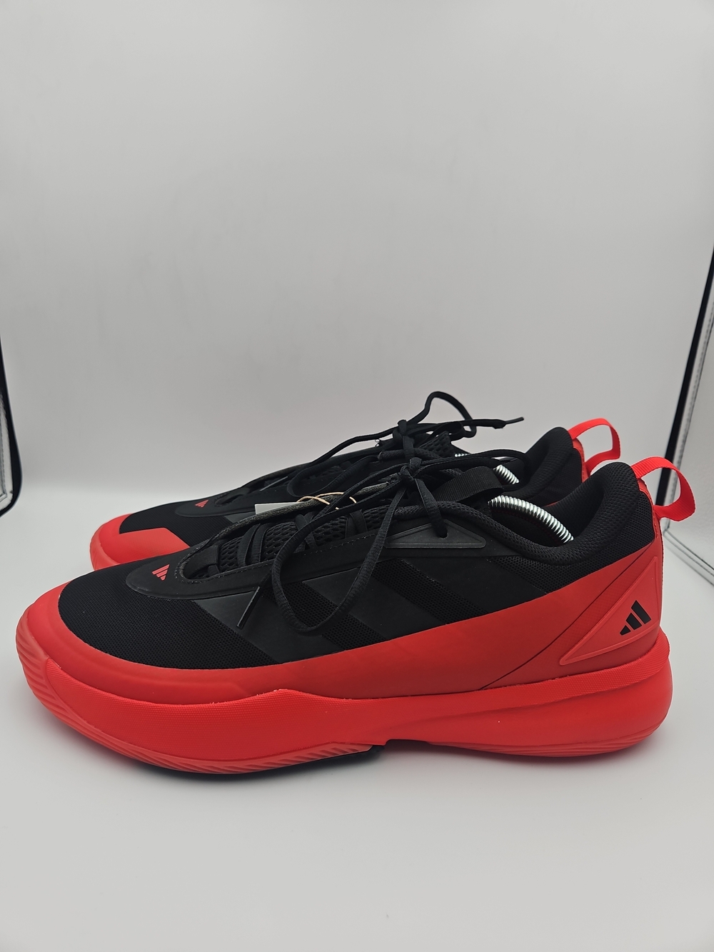 Adidas Men's Black/Red Lightweight Performance Sneakers